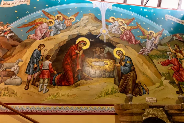 Beytüllahim, İsrail, 09 Aralık 2020: İsrail, Filistin Yönetimi 'ndeki Beyt Sahrindeki Rum Ortodoks Çoban Alanındaki Çobanların Mağarası