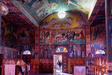 Beytüllahim, İsrail, 09 Aralık 2020: Filistin Yönetimi, İsrail, Beyt Sahili 'ndeki Yunan Ortodoks Çoban Alanı' ndaki En Kutsal Kiliseler Katedrali onuruna Ortodoks Kilisesi