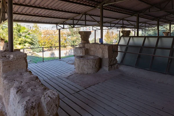 Belém Israel Dezembro 2020 Escavações Antigo Templo Bizantino Dos Séculos — Fotografia de Stock