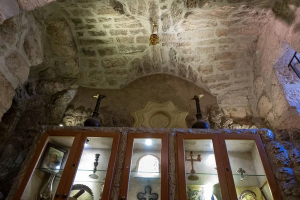 Betlém Izrael Prosince 2020 Vnitřek Jeskyně Pastýřů Řeckém Ortodoxním Pastýřském — Stock fotografie