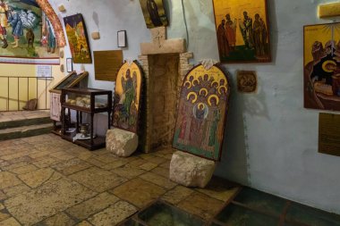 Beytüllahim, İsrail, 09 Aralık 2020: İsrail, Filistin Yönetimi 'ndeki Beyt Sahrindeki Rum Ortodoks Çoban Alanındaki Çobanların Mağarası