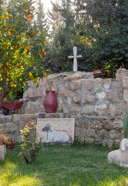 Bethlehem Israël December 2020 Binnenplaats Van Het Grieks Orthodoxe Herdersveld — Stockfoto