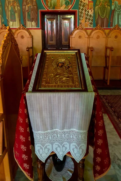 Bethléem Israël Décembre 2020 Intérieur Église Orthodoxe Honneur Cathédrale Très — Photo