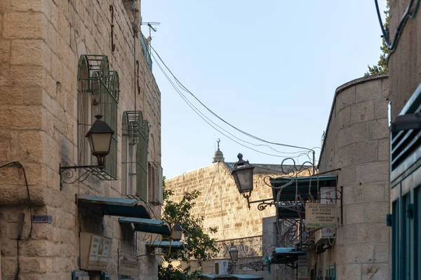 Bethlehem Israël December 2020 Milk Grotto Street Bethlehem Palestijnse Autoriteit — Stockfoto