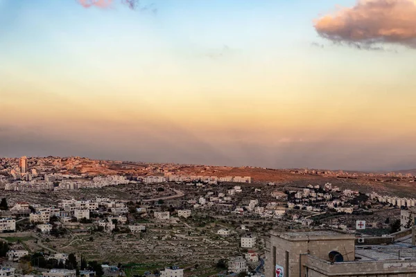 Bethlehem Israel December 2020 View Bethlehem Its Suburbs Roof Tall — Stock Photo, Image