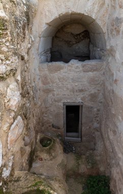 Kral Herod 'un sarayının kalıntıları, İsrail' in Yahudiye Çölü 'ndeki Herodion.