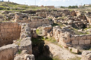 Kral Herod 'un sarayının harabeleri, Herodion, Yahudi Çölü, İsrail.