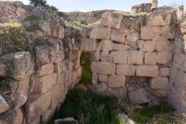 Kral Herod 'un sarayının harabeleri, Herodion, Yahudi Çölü, İsrail.