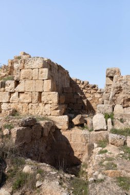 Kral Herod 'un sarayının harabeleri, Herodion, Yahudi Çölü, İsrail.