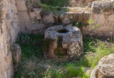 Kral Herod 'un sarayının harabeleri, Herodion, Yahudi Çölü, İsrail.