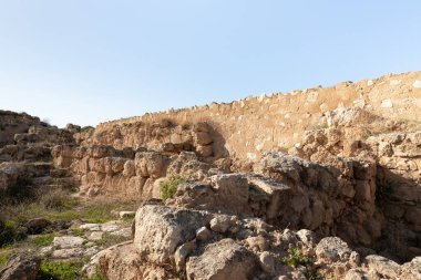 Kral Herod 'un sarayının harabeleri, Herodion, Yahudi Çölü, İsrail.