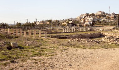 Kral Herod 'un sarayının harabeleri, Herodion, Yahudi Çölü, İsrail.