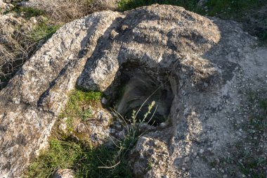 Kral Herod 'un sarayının harabeleri, Herodion, Yahudi Çölü, İsrail.