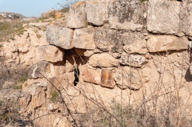 Kral Herod 'un sarayının harabeleri, Herodion, Yahudi Çölü, İsrail.