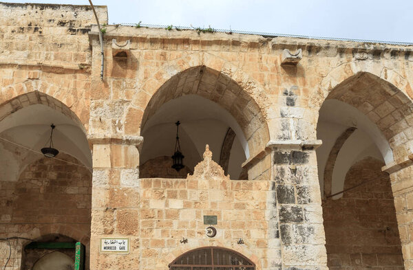 Марокканские - Магрибские ворота на Храмовой горе, в старом городе Иерусалима, в Израиле