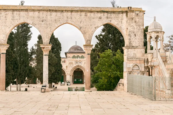 Los Cañones Mezquita Aqsa Minbar Ayubid Monte Del Templo Ciudad — Foto de Stock