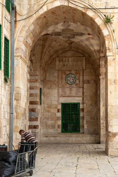 Jérusalem Israël Mars 2021 Porte Latérale École Filles Medresse Sur — Photo