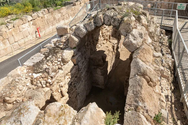 Kiryat Gat Israel Marzo 2021 Restos Túnel Bajo Podio Las — Foto de Stock