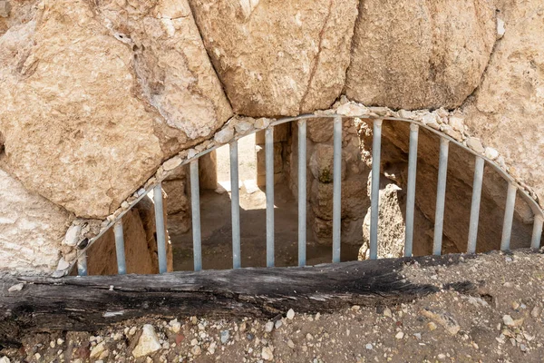 Restos Túnel Bajo Podio Las Ruinas Del Anfiteatro Beit Guvrin — Foto de Stock