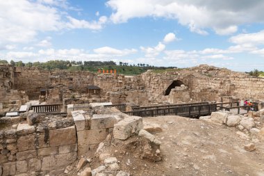 Kiryat Gat, İsrail, 27 Mart 2021: Maresha şehrinin kalıntıları Beyt Guvrin 'de, Kiryat Gat yakınlarında, İsrail