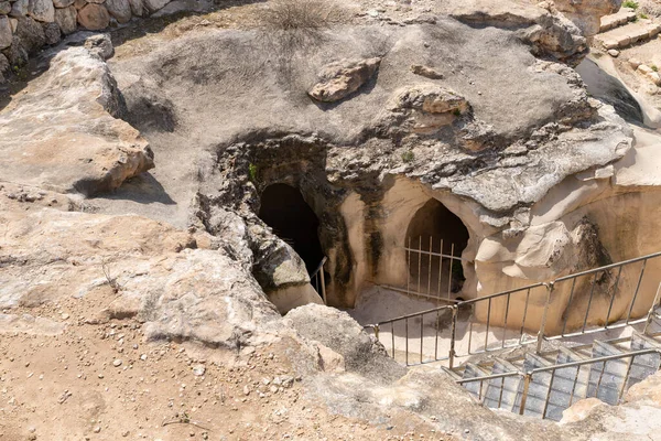 Remains Oil Press Excavations Ancient Maresha City Beit Guvrin Kiryat — Stock Photo, Image