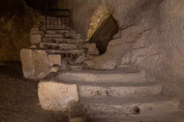 Caverna Econômica Columbário Pombal Perto Das Escavações Antiga Cidade Maresha — Fotografia de Stock