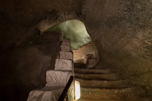 Cueva Económica Columbario Palomar Cerca Las Excavaciones Antigua Ciudad Maresha — Foto de Stock