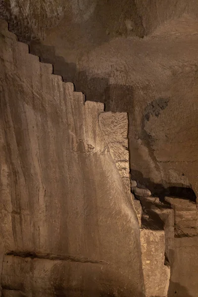 Cueva Económica Columbario Palomar Cerca Las Excavaciones Antigua Ciudad Maresha — Foto de Stock