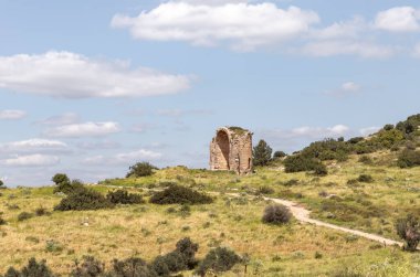 Beyt Guvrin 'deki Maresha şehri yakınlarındaki Bizans kilisesinin kalıntıları, Kiryat Gat, İsrail