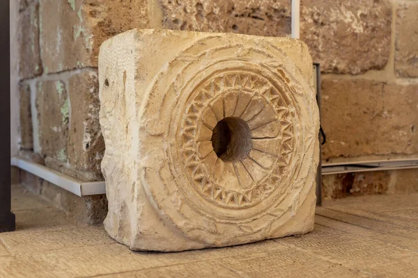 Acre Israel Ιουνίου 2021 Έκθεμα Διακοσμητικά Σκαλίσματα Πέτρας Στην Έκθεση — Φωτογραφία Αρχείου