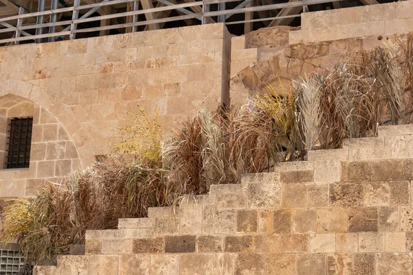 Escaleras Que Conducen Nivel Superior Las Murallas Fortaleza Las Murallas — Foto de Stock