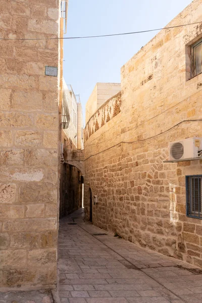 Tranquila Pequeña Calle Hakinor Barrio Armenio Ciudad Vieja Jerusalén Israel —  Fotos de Stock