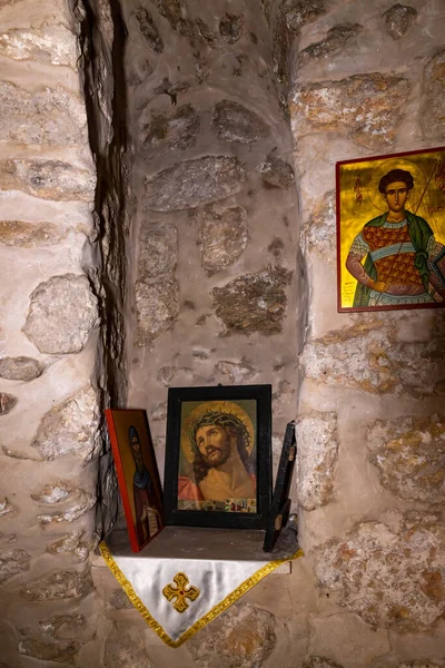 Jerusalem Israel July 2021 Icons Interior Small Feodorovsky Monastery Christian — Stock Photo, Image