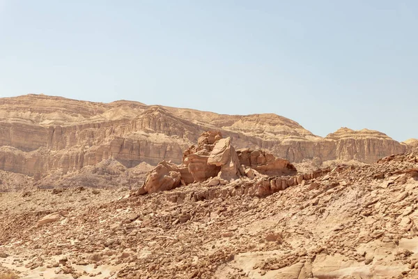 Fantasticamente Bela Paisagem Verão Parque Nacional Timna Perto Eilat Sul — Fotografia de Stock