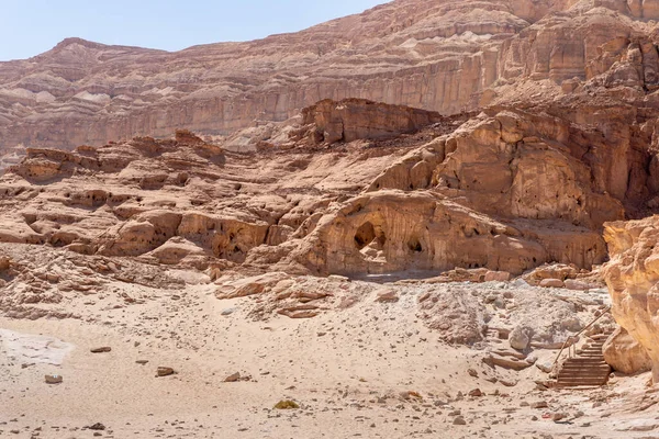 Paisaje Fantástico Verano Parque Nacional Timna Cerca Eilat Sur Israel — Foto de Stock