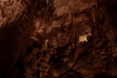Unreal natural beauty of Sorek stalactites cave in the Judean Mountains near Beit Shemesh in Israel