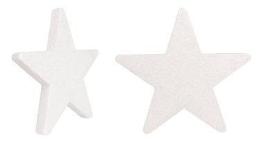 Beyaz arkaplanda beyaz yıldız                               