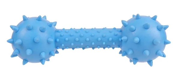   Dikenli köpek kemiği oyuncağı beyaz arka planda izole edilmiş dişler için iyidir.                             