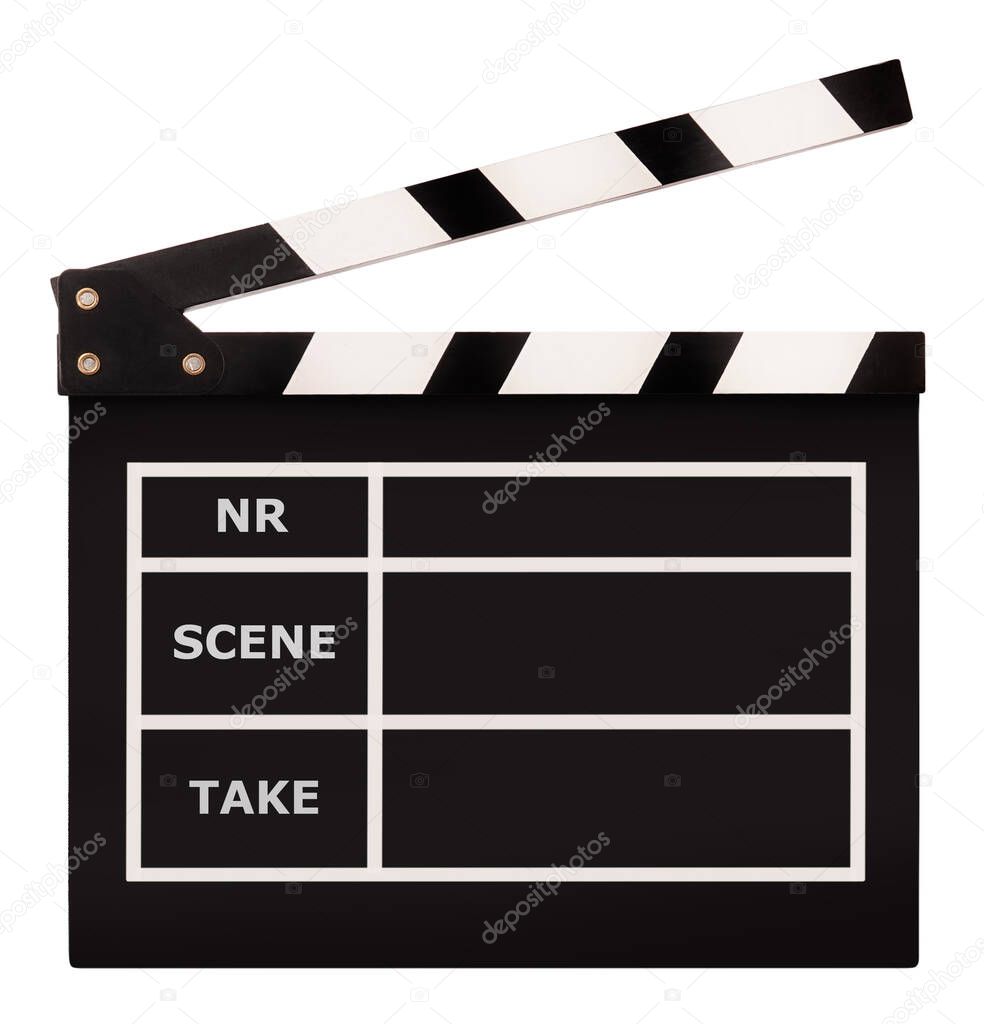Movie board clapperboard for film making                               