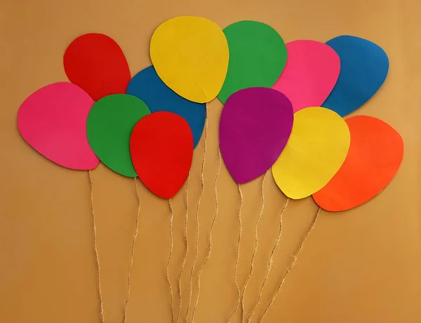 Décoration Ballons Papier Coloré — Photo