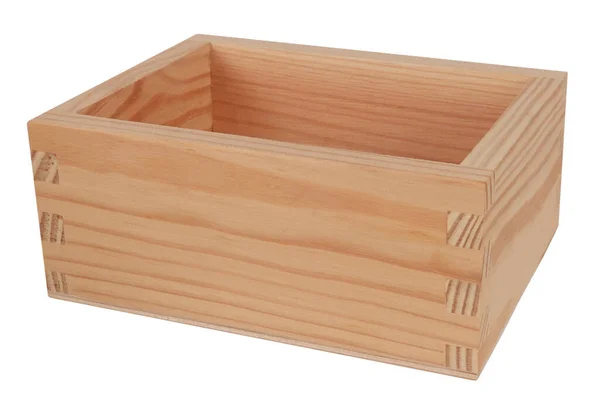 Caja Madera Simple Sin Tapa — Foto de Stock