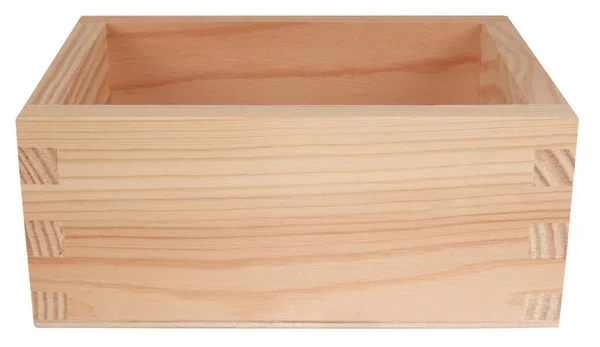 Простая Деревянная Коробка — стоковое фото