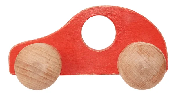 Red Wooden Toy Car Lovely Toy Children — Stock Photo, Image