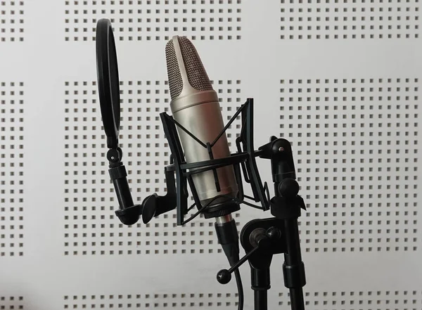Música Micrófono Estudio Audio Programa Radio —  Fotos de Stock