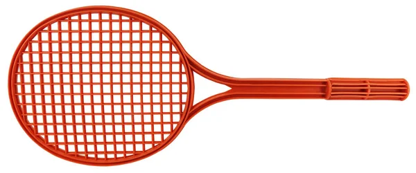 Plastic Racket Toy Sports Leisure Activities Isolate Don White Background — Stock Photo, Image