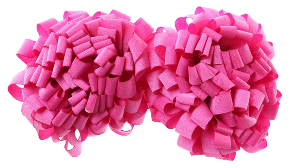 Kręcone włosy różowy muszka różowy — Zdjęcie stockowe