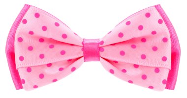 Güzel noktalı pembe papyon