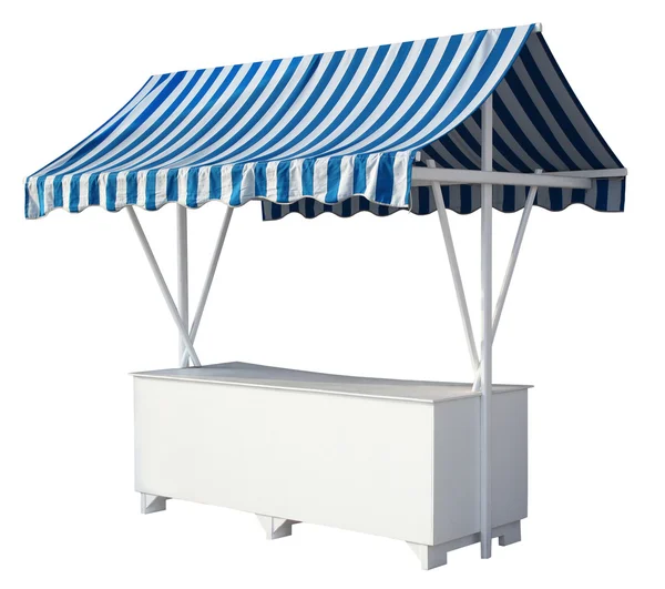 Market stall with awning — Stock Photo, Image