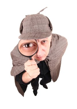 Dedektif Sherlock Holmes araştırmak olan büyüteç