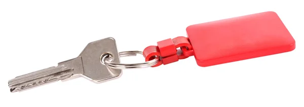 Kırmızı plastik anahtarla Gamze — Stok fotoğraf